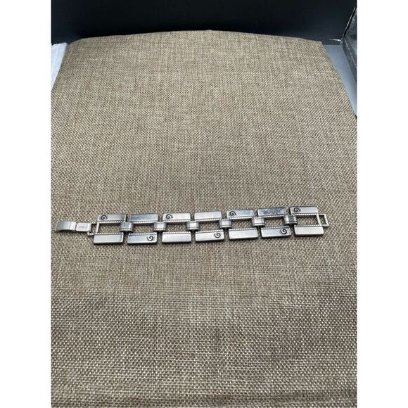 VINTAGE BRIGHTON BROWN AND SILVER BRACELET - Picture 7 of 7